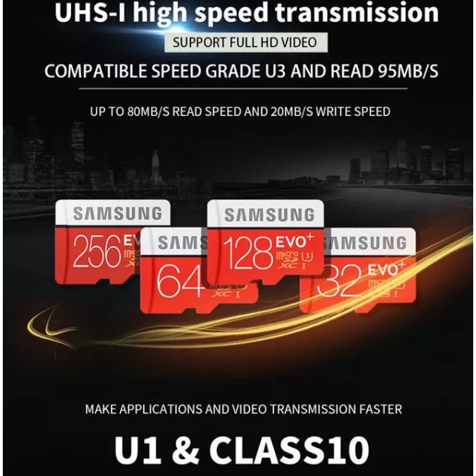 Thẻ nhớ Samsung micro SDXC64G, loại speed class 10 tốc độ cao dùng cho camera hành trình, máy ảnh - Hàng chính hãng