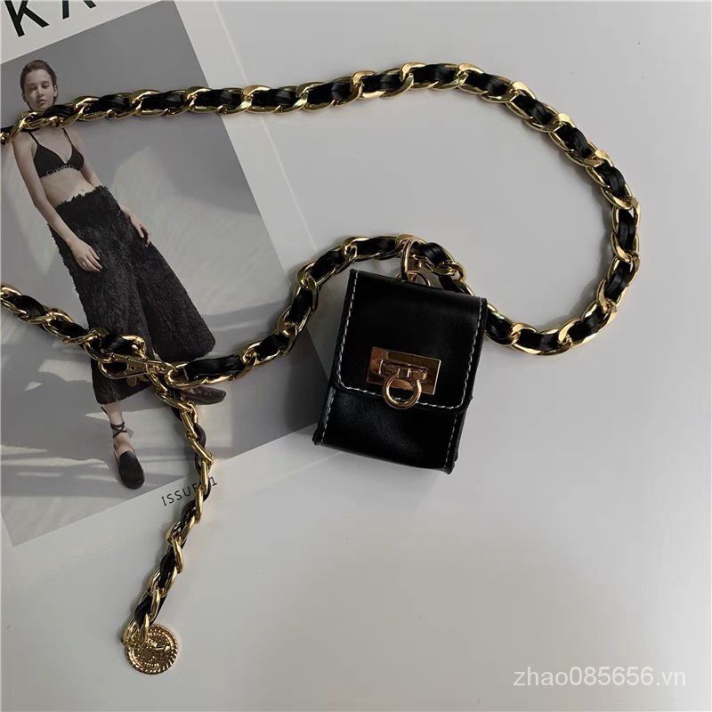 Túi đeo chéo vai mini Chanel màu đen thời trang cho nữ 2021