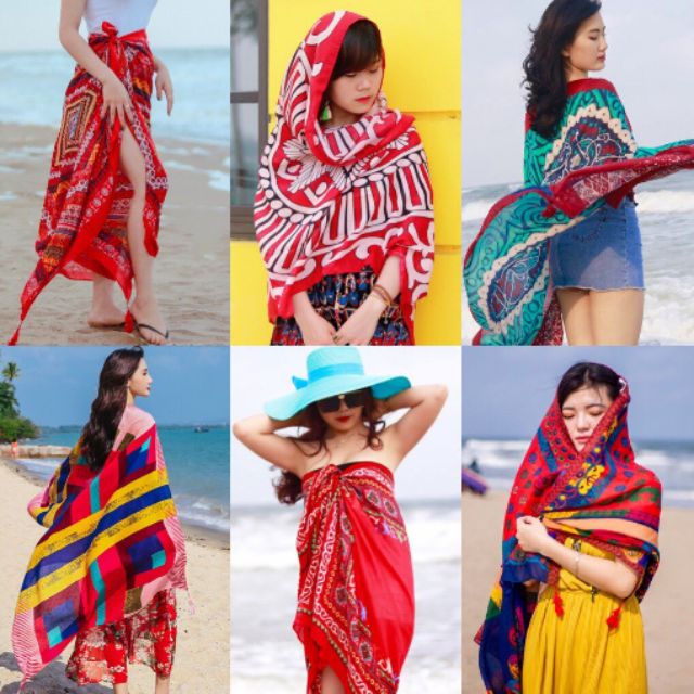( ĐẸP NHẤT) KHĂN CHOÀNG BOHO, ĐI BIỂN ,THỔ CẨM,VINTAGE
