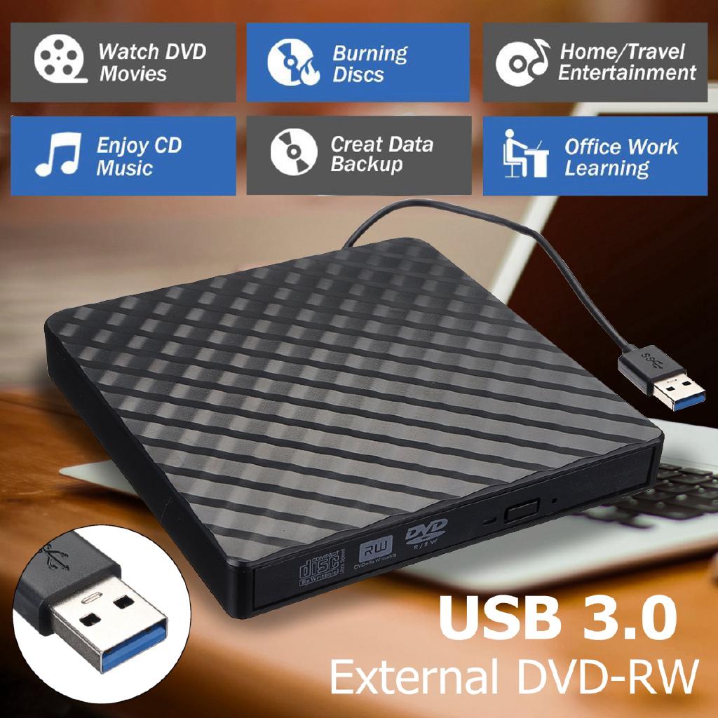 Thiết bị đọc burn viết đĩa DVD RW CD ngoài kết nối USB 3.0 cho PC