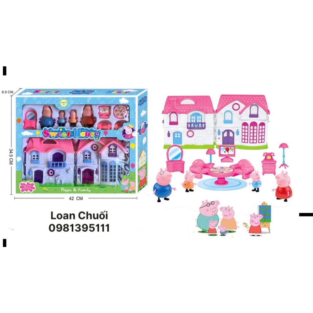 BỘ ĐỒ CHƠI NGÔI NHÀ HEO PEPPA- TOYS89