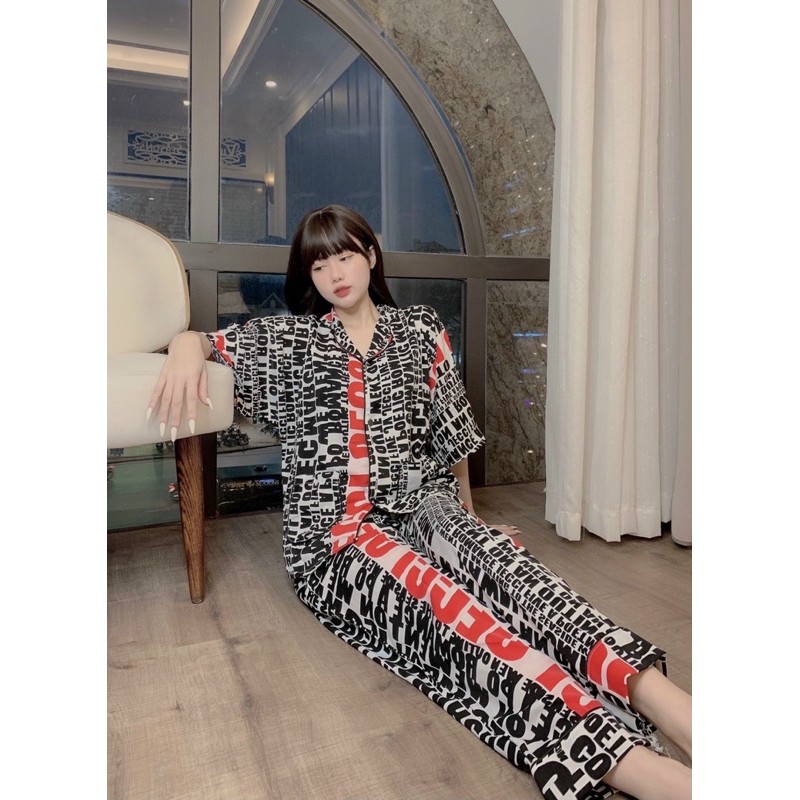 Đồ Bộ Cánh Dơi Quần Dài Lụa Mai Ngô