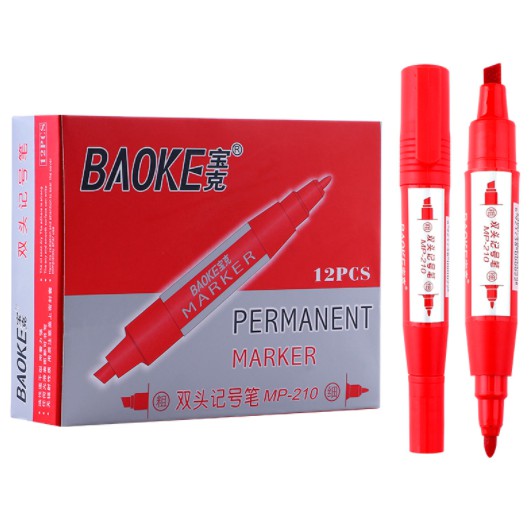 [NowShip] Bút Lông 2 Đầu Baoke MP210 Xanh/Đỏ/Đen