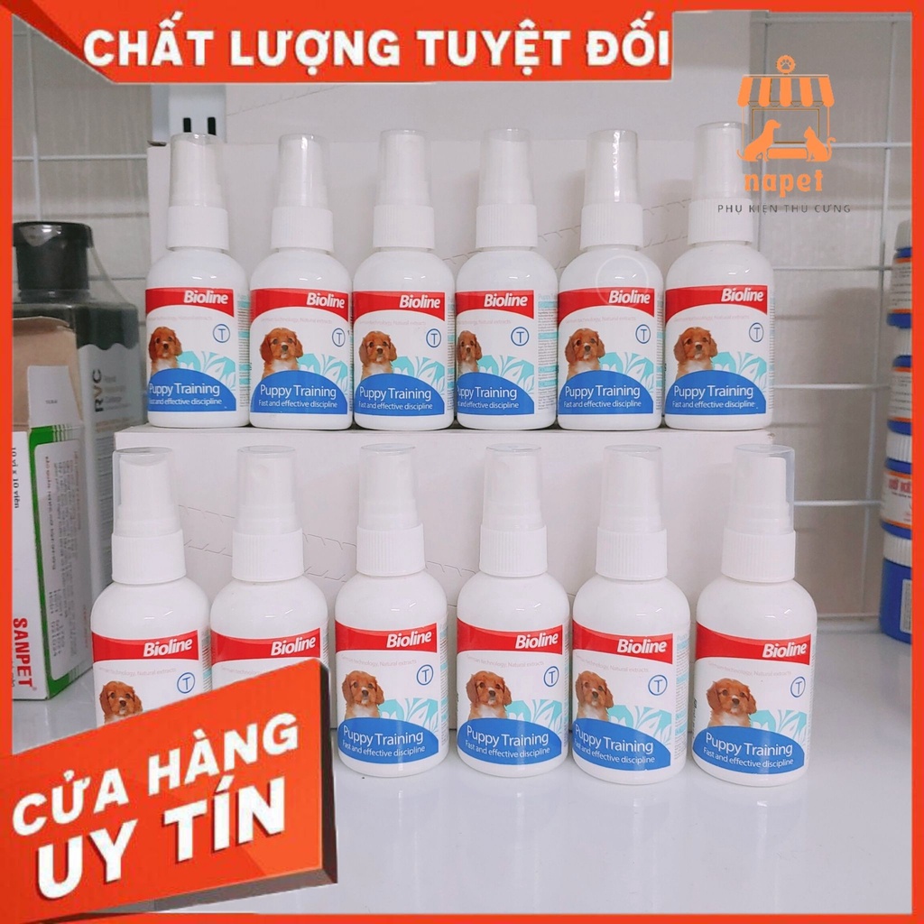 Lọ xịt hướng dẫn chó đi vệ sinh đúng chỗ Bioline - Dạy chó mèo đi vệ sinh