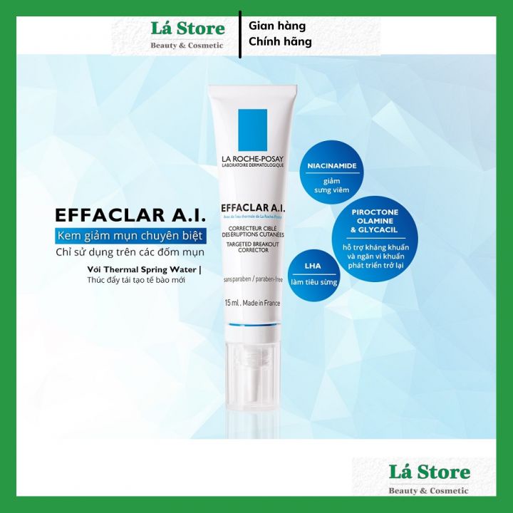 Kem Giảm Mụn Chuyên Biệt La Roche-Posay Effaclar A.I. 15ml