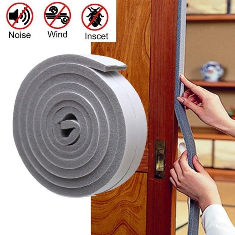 Cuộn Dây Xốp PU Dán Khe Hở Cửa Chống Bụi Cách Âm Tiện Dụng
