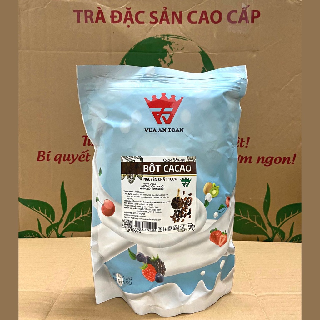 Bột Cacao Nguyên Chất Vua An Toàn Loại 1kg