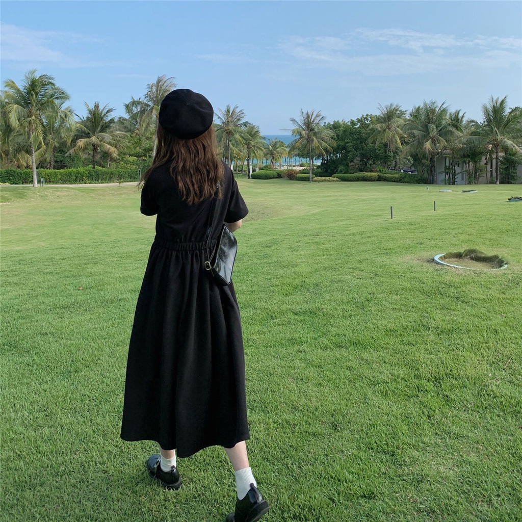 Đầm Chữ a Tay Ngắn Phong Cách Hàn Quốc Kiểu Mới Thời Trang Mùa Hè Cho Nữ