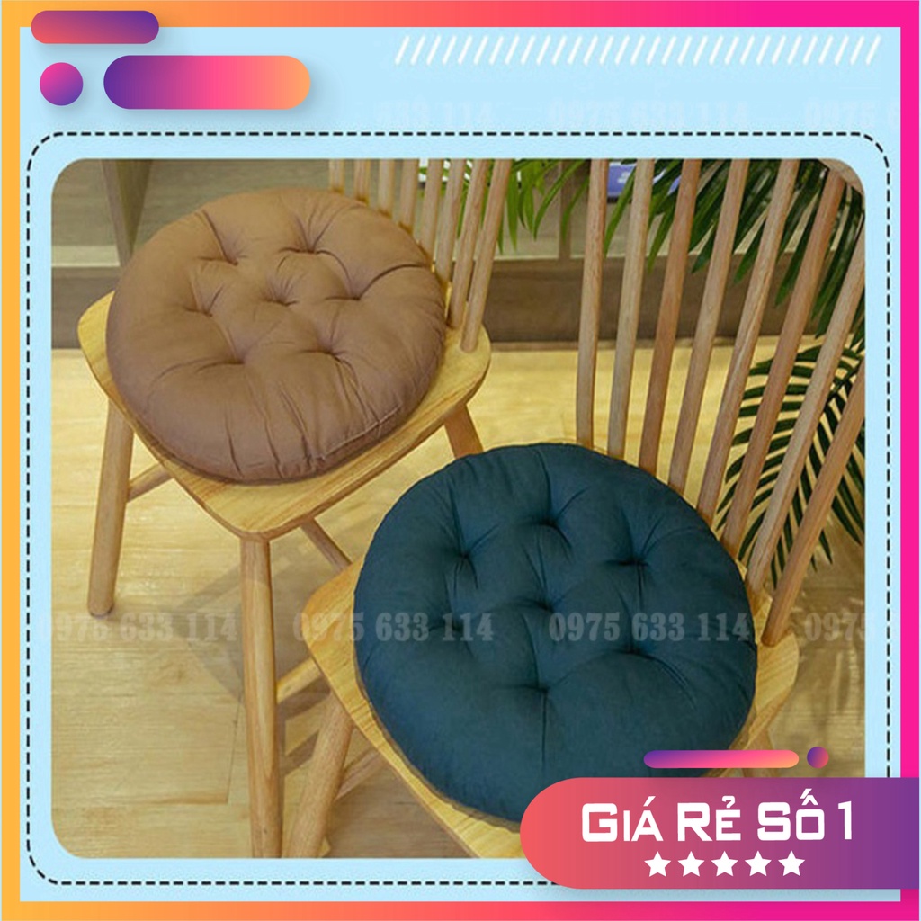 Đệm ngồi bệt ⭐FREESHIP⭐ Nệm tròn vải đũi dày dặn siêu êm dùng để ngồi, tựa lưng, decor phòng