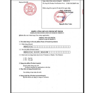 Son dưỡng Molia