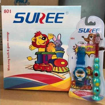 Bàn Chải Đánh Răng Trẻ Em Kid's World Hàn Quốc Tặng Kèm Đồ Chơi, Lông Chải Siêu Mảnh, Mềm Mại, Sạch Mảng Bám. .