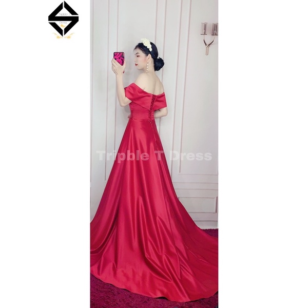 Đầm maxi mặc cô dâu cưới nhẹ nhàng siêu xinh TRIPBLE T DRESS - size S/M/L - MS176Y