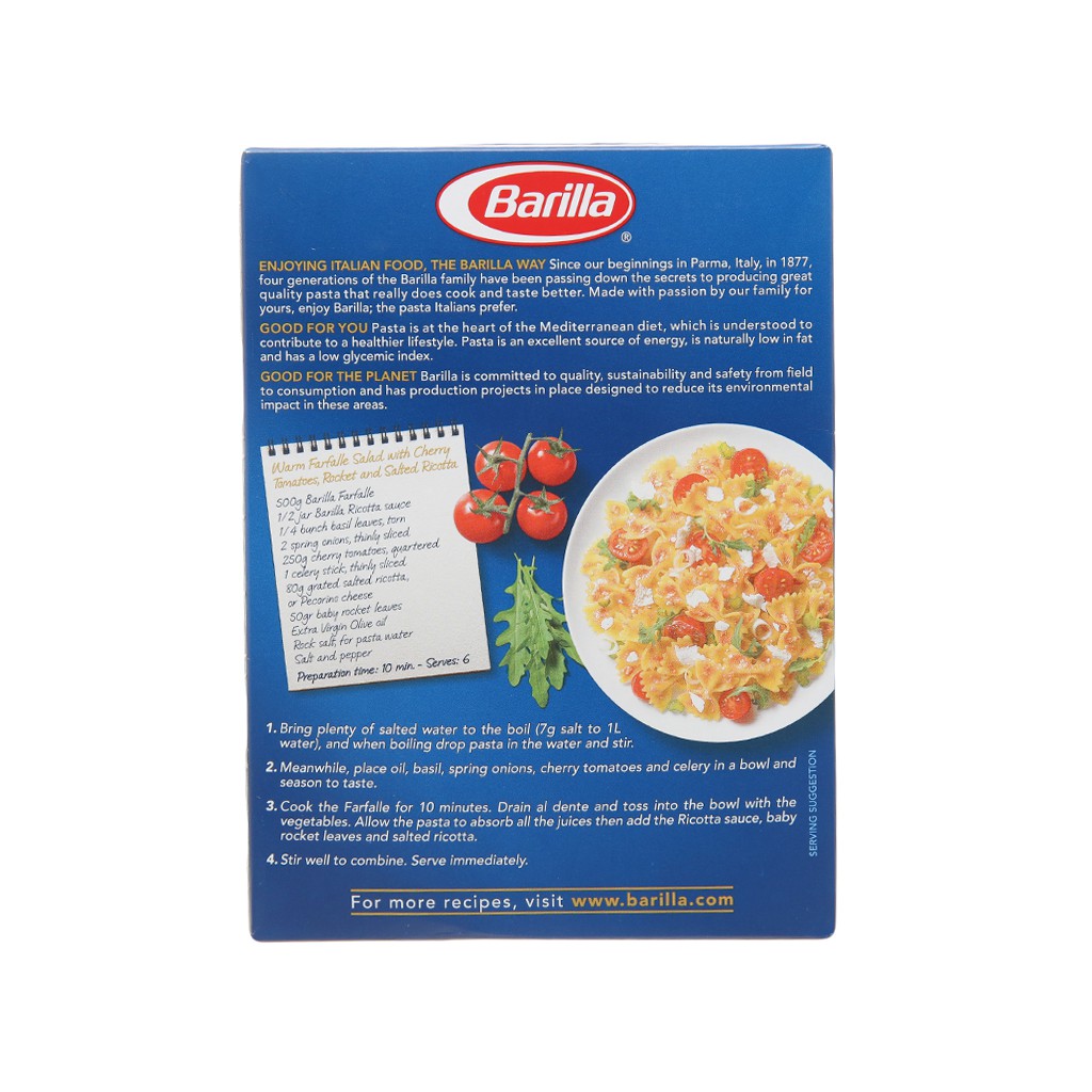 Nui hình nơ Farfalle Barilla hộp 200g