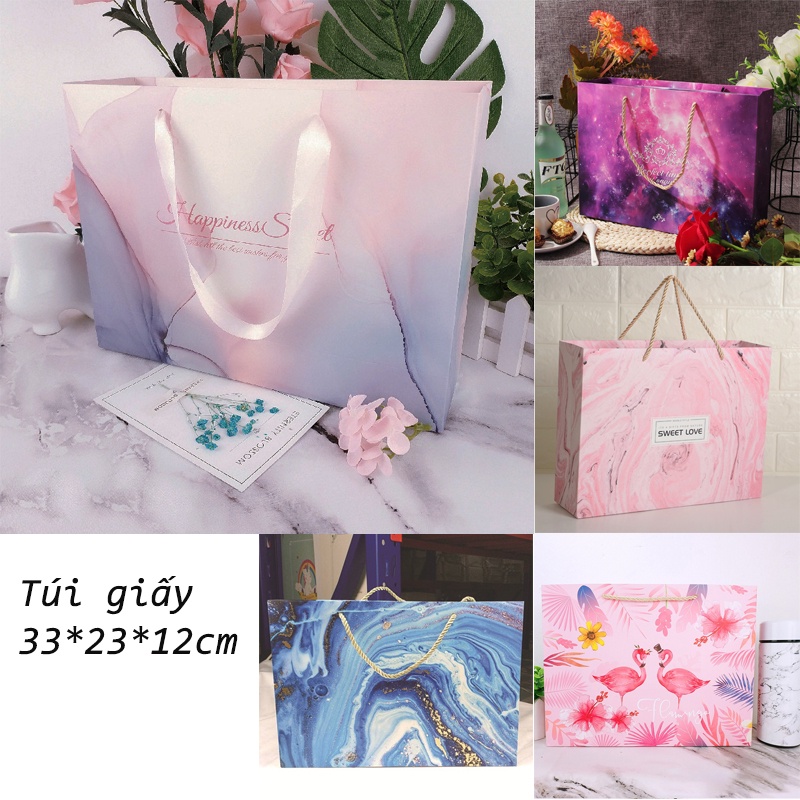 (nhiều mẫu)túi giấy size 30 cm đựng quà tặng sang trọng  tặng sinh nhật bạn gái, đôi tác valentine, ngày lễ 10xtimes
