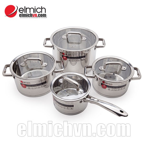 Bộ nồi Elmich 5 đáy 4 chiếc 3670