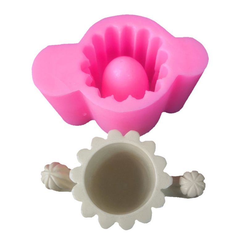 Khuôn Silicone Làm Chậu Cây Xương Rồng Bằng Nhựa Epoxy Polymer Tiện Dụng