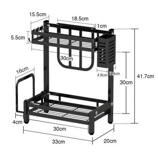 Combo Kệ Chén Đa Năng 2 Tầng SENNAI + Kệ Gia Vị SENNAI