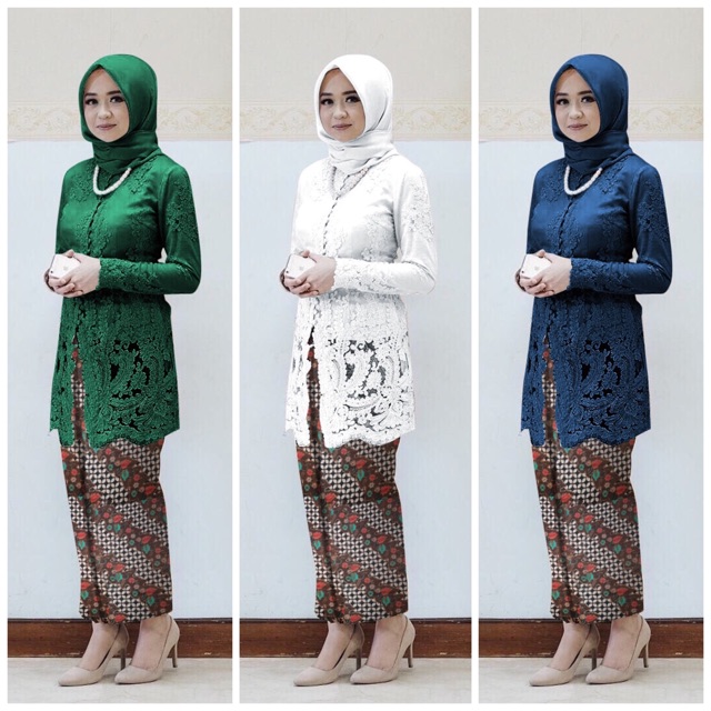 Lita Javanese Bộ Áo Blouse Bằng Vải Thổ Cẩm Lấp Lánh Màu CORNELI Lấp Lánh Chất Lượng Cao Cho Nữ