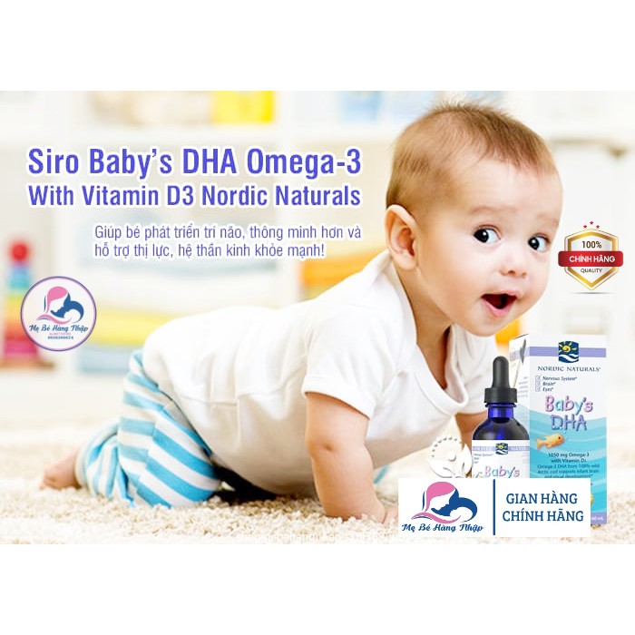 [hàng Mỹ USA] Baby DHA Drop,Bổ sung Omega3 và Vitamin D3 cho trẻ