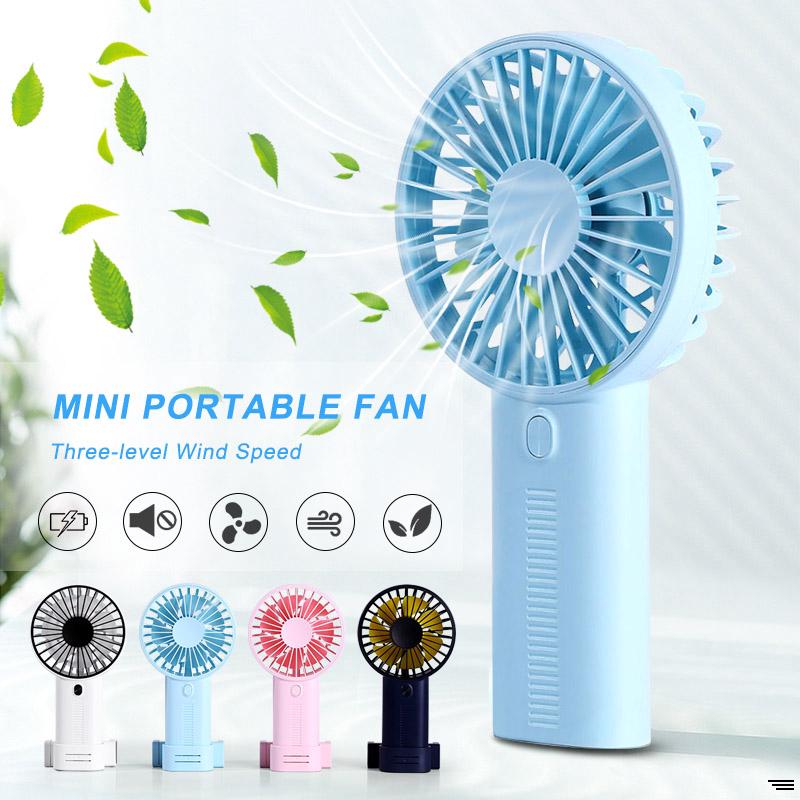 Quạt sạc USB cầm tay mini có đế điện thoại di động
