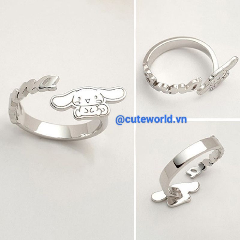 Nhẫn Hình Chú Chó Cinnamon Đáng Yêu