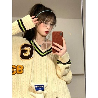 Áo gile len nữ ulzzang cổ chữ V
