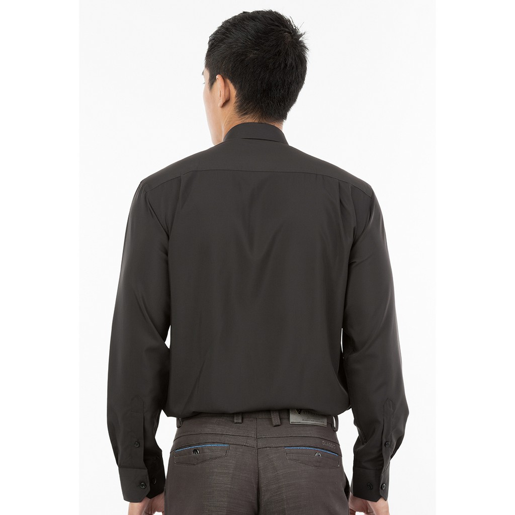 Áo Sơ Mi Dài Tay Màu Modal Regular Fit 369 Vĩnh Tiến - LM5-G846 - Đen
