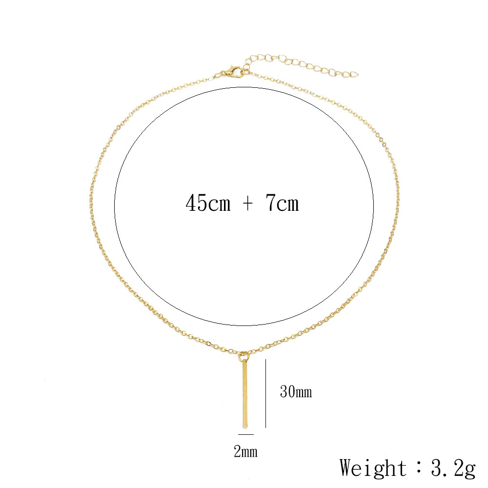 Vòng cổ hợp kim mạ vàng / bạc đơn giản thời trang cho phụ nữ