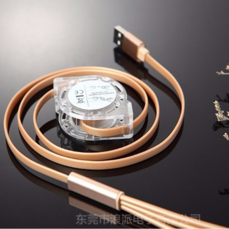 Cuộn Cáp Sạc Nhanh 3 Đầu Thông Minh-Dây Cáp Sạc 3 ĐẦU RÚT MicroUSB,Type C,IPDây TPE Lõi Đồng Siêu Bền