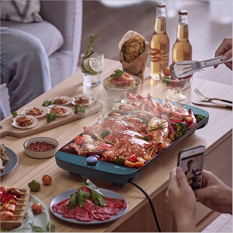 Bếp nướng điện không khói đa năng BBQ BEAR DKL-B12R2 khay nướng lớn hơn, bảo hành 12 tháng