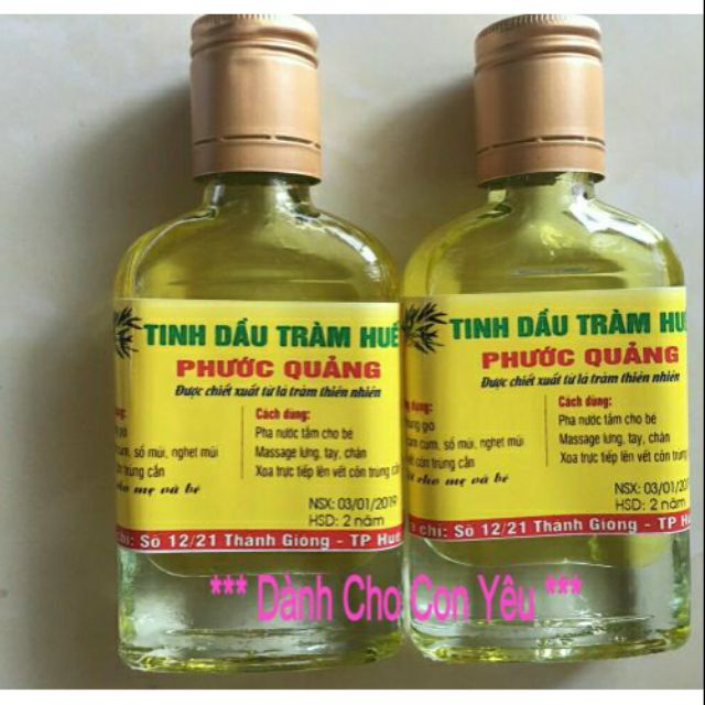 [ SIÊU KHUYẾN MÃI ] Combo 5 chai dầu tràm Phước Quảng - Dầu Tràm Huế 100ml