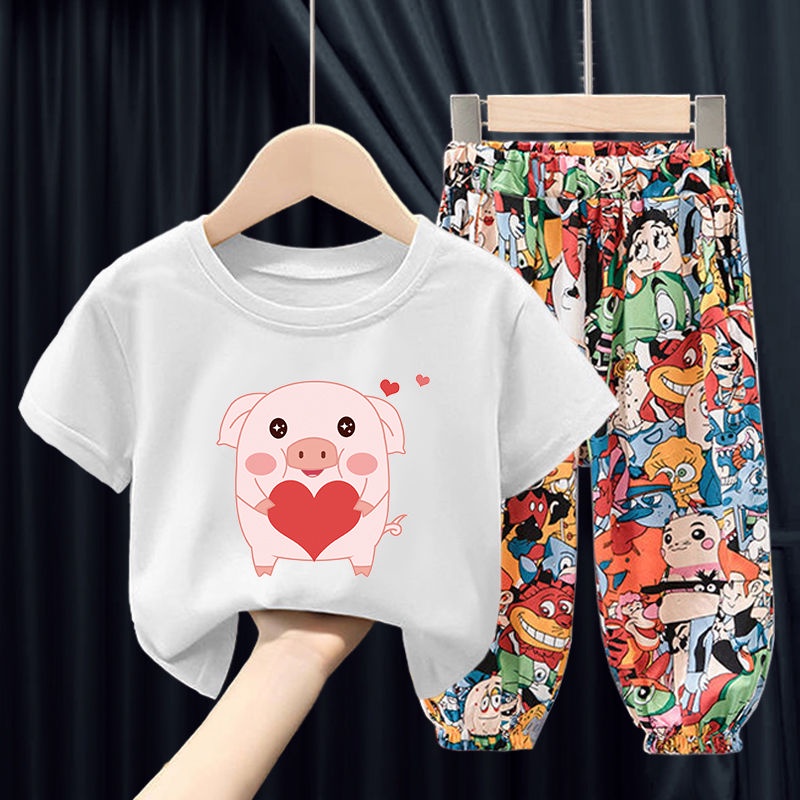 Set Áo Thun Ngắn Tay Và Quần Short Thời Trang Cho Bé