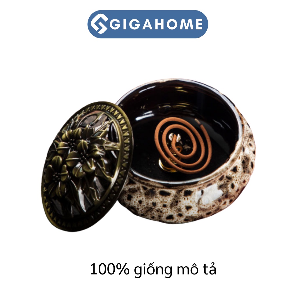 Lư Hương Gốm Sứ Đốt Trầm Hương Cao Cấp GIGAHOME Thanh Tẩy Không Khí 6792