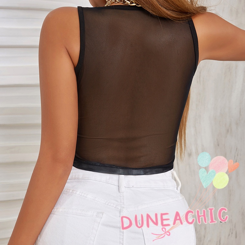 DUNEA Áo lưới xuyên thấu gợi cảm dành cho nữ
