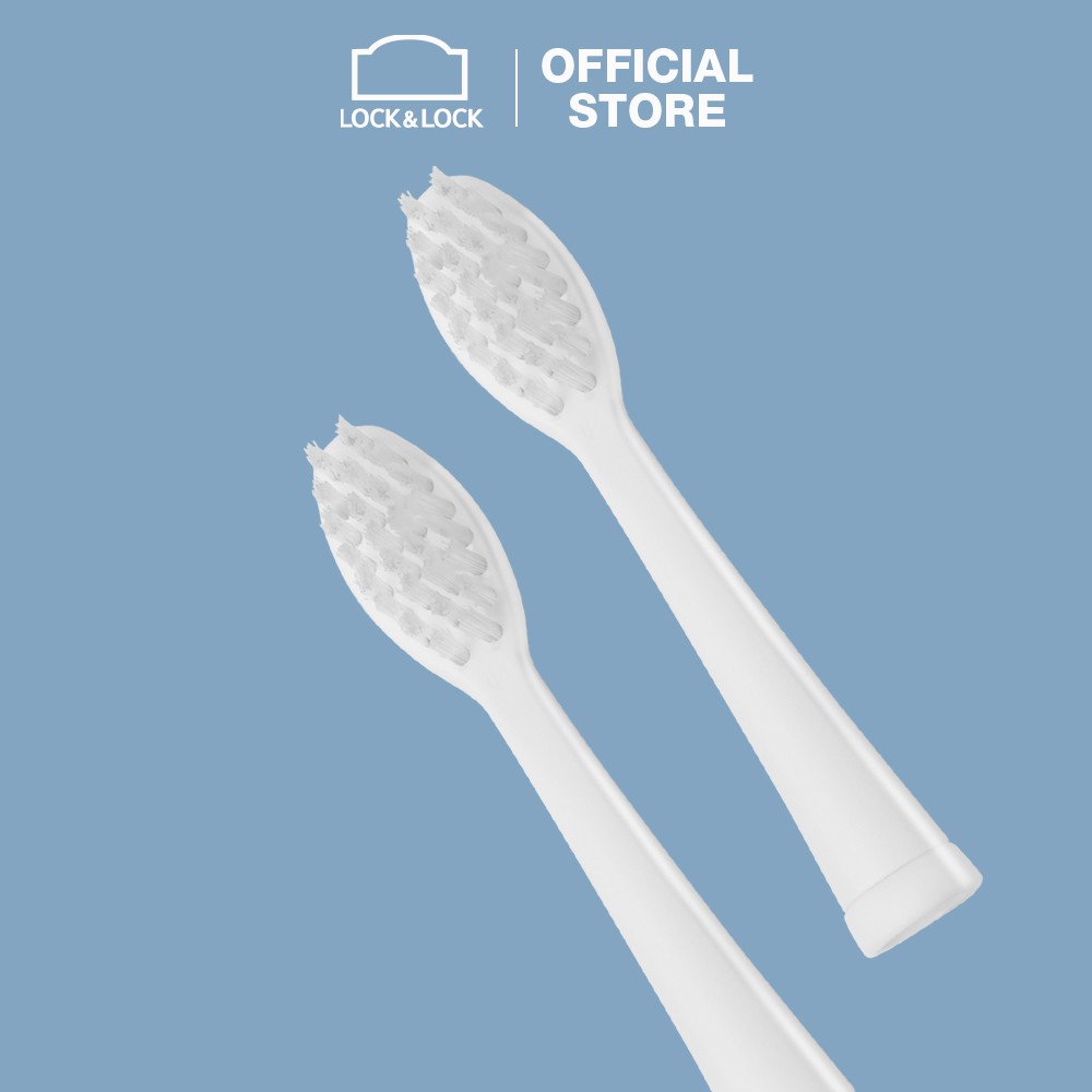 Đầu bàn chải điện Lock&amp;Lock, Portable Electric toothbrush heads, 2pcs - màu trắng - ENR536WHT