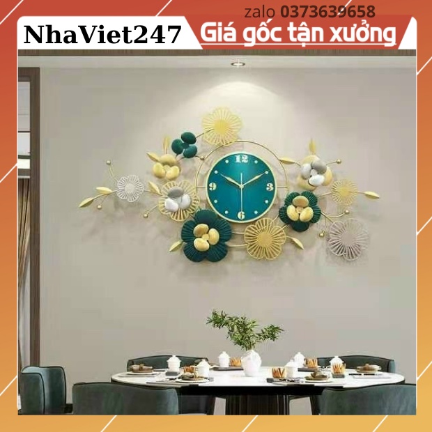 Đồng Hồ Treo Tường Trang Trí-Mã 2175-Kt 100x45cm-đồng hồ tranh đẹp,giá rẻ-quà tặng ý ngĩa-hàng nhập khẩu -bh 5 năm