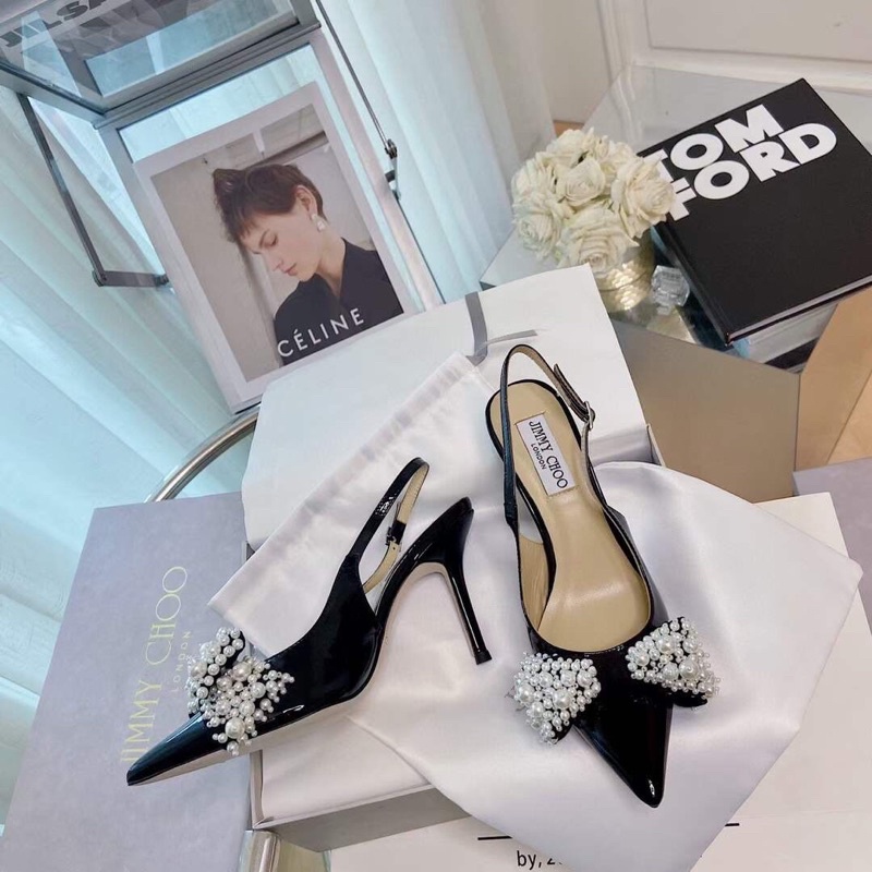Giầy cao gót jimi hàng super đính nơ ngoc xuất sắc