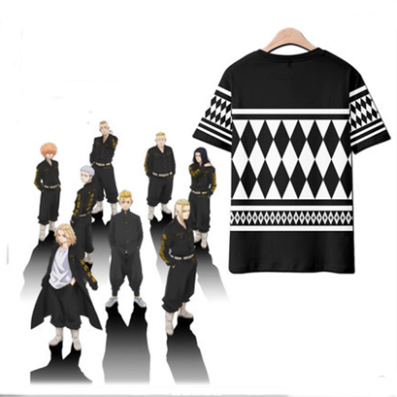 Áo thun tay ngắn in họa tiết anime Ryuguji Draken Haori