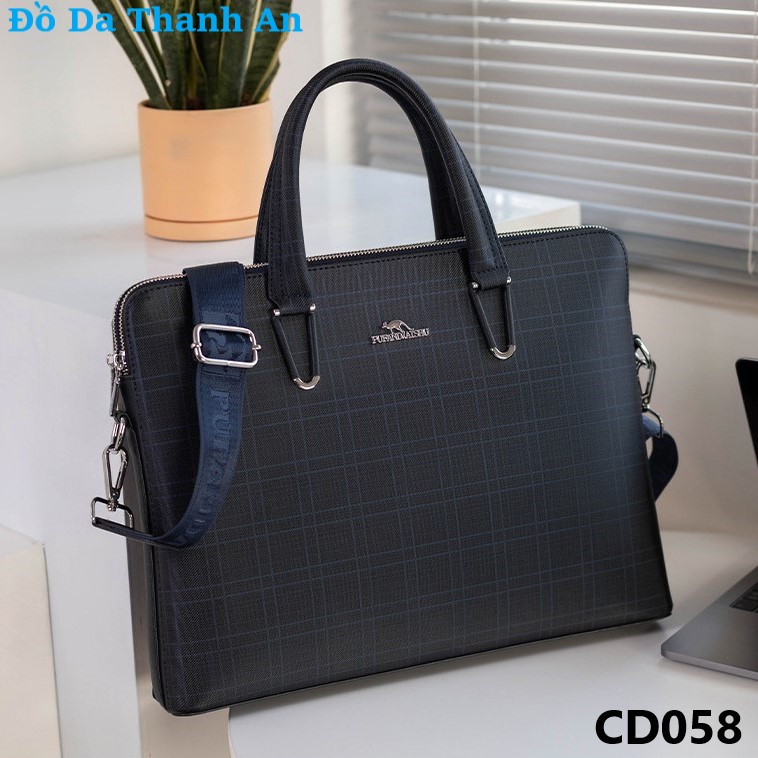 CD058 CẶP DA, TÚI XÁCH CÔNG SỞ NAM CAO CẤP, HÀNG QUẢNG CHÂU CHÍNH HÃNG, HỌA TIẾT CARO SANG TRỌNG HIỆN ĐẠI.