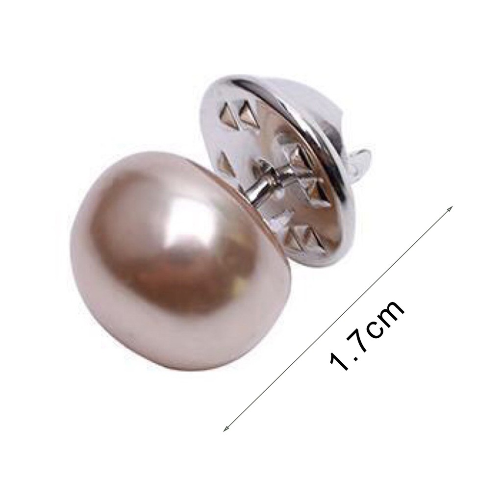 Trâm cài áo hình ngọc trai nhân tạo dáng tròn thanh lịch