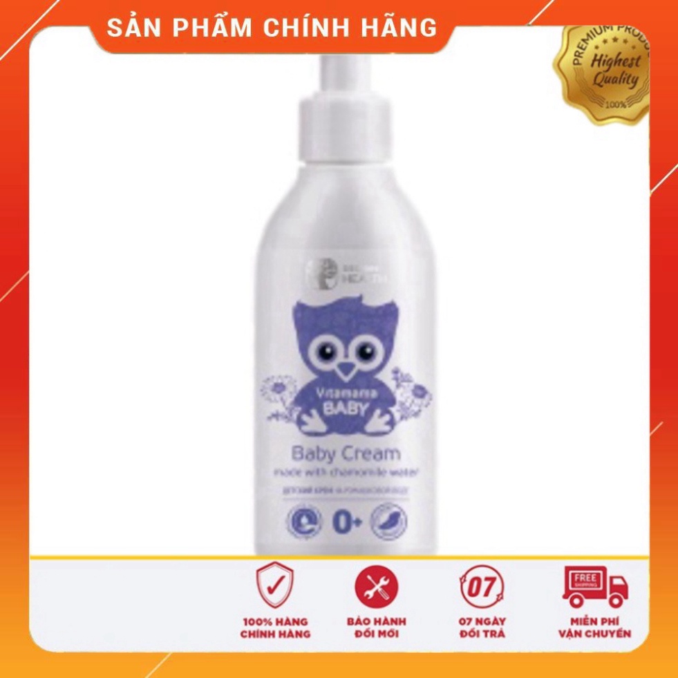 Kem xoa dành cho trẻ em với nước hoa Cúc La mã Vitamama Baby Baby Cream SIBERI made with chamomile water