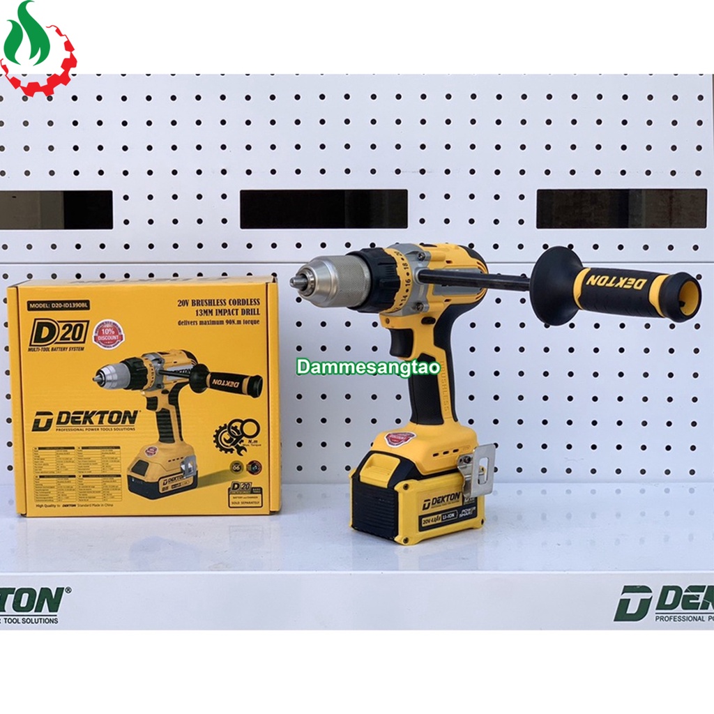 Máy khoan pin 18V Dekton D20-ID1390BL 90Nm (Chân DW)