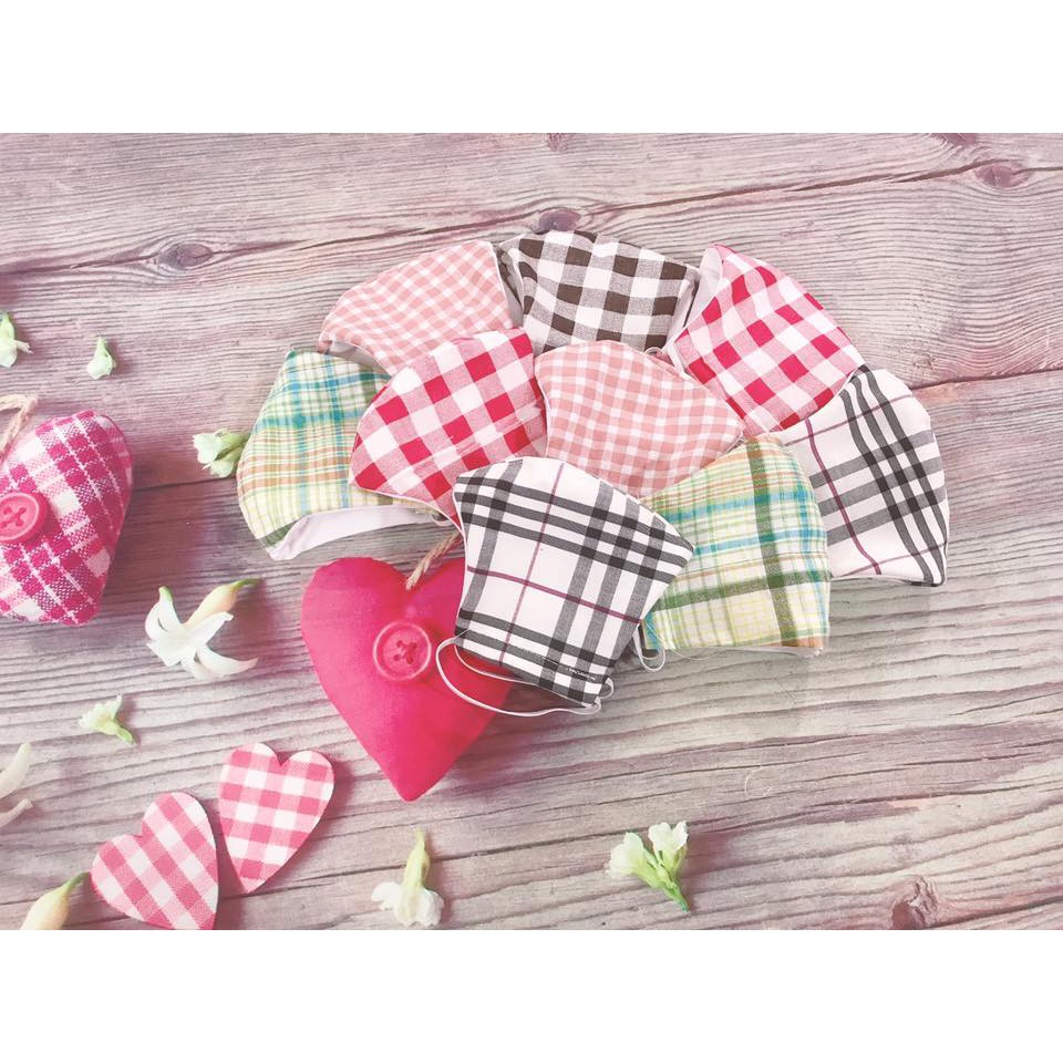 Khẩu trang vải thô 3 lớp chống bụi siêu xinh cho bé 2-6t