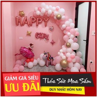 Set sinh nhật cho bé tông hồng cho bé gái đầy đủ