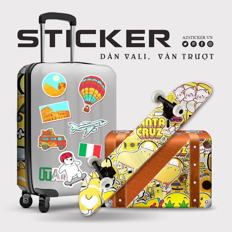 Sticker Vàng Pastel Chống Nước Cắt Sẵn Dễ Sử Dụng | STK35 | Hình Dán Sticker Dán Mũ Bảo Hiểm Laptop Điện Thoại Sổ Vali