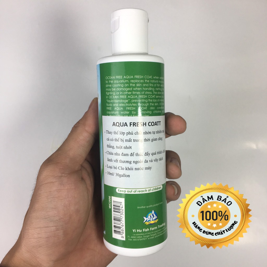[hàng nhập khẩu-𝑭𝑹𝑬𝑬𝑺𝑯𝑰𝑷]✅AQUA FRESH COAT ✅tinh chất Nha Đam giảm stress,khử nước hồ cá cảnh 250ml