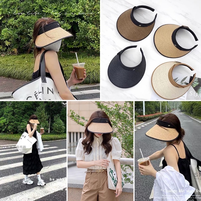 Nón cói chống nắng nửa đầu Sambu, Mũ Perro nửa đầu Made in Korea đẹp không tì vết