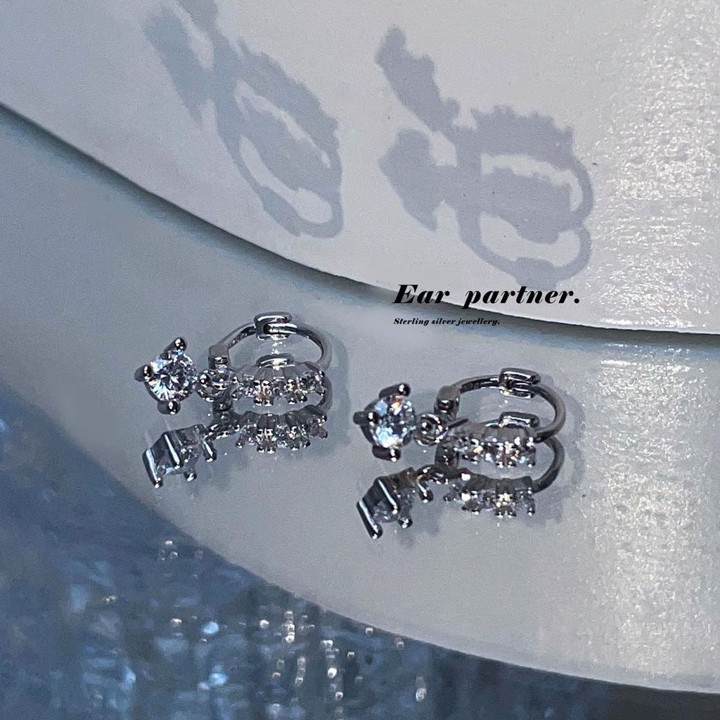 Bông Tai Đính Đá zircon Phong Cách Harajuku Đường Phố Cá Tính Cho Nam Nữ