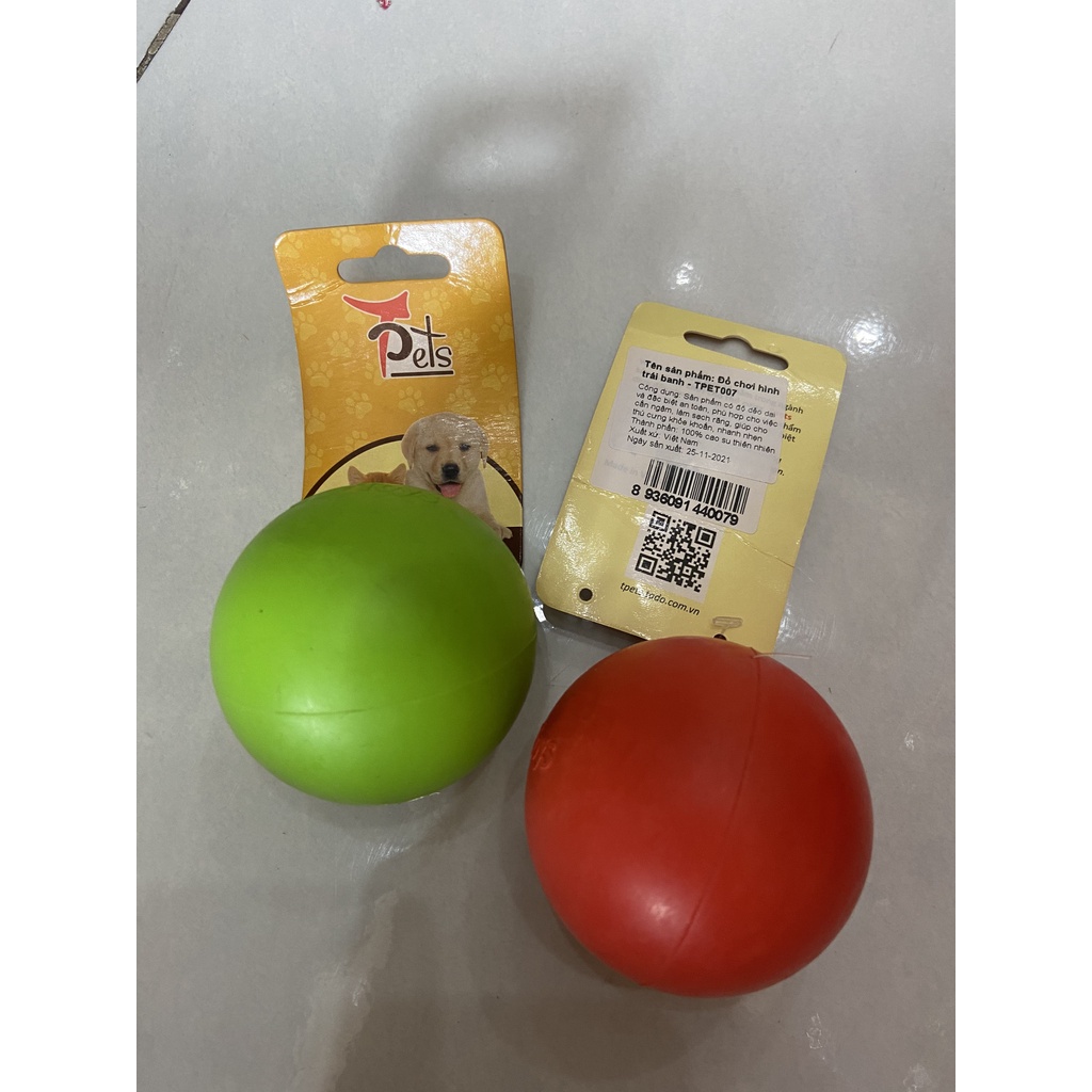 Đồ chơi trái banh cao su cho chó mèo hàng tốt