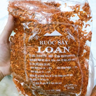 Tép sấy khô trộn bánh tráng